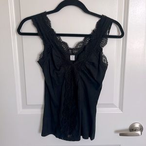 Beautiful lace detail tank top with lace straps